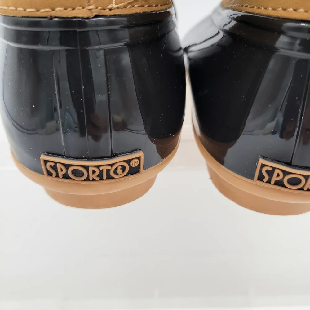 Sporto Duck Boots Danielle Size 9 Lace up Flannel Lined